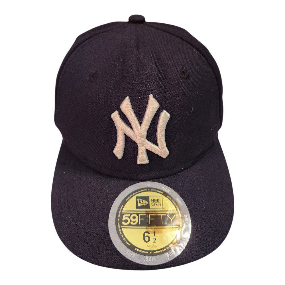 New Era 59FIFTY New York Yankees Fitted Hat‎ Navy Blue Size 6 1/2 MLB Cap